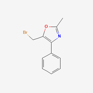 molecular formula C11H10BrNO B8725060 5-Bromomethyl-2-methyl-4-phenyloxazole CAS No. 89149-91-7
