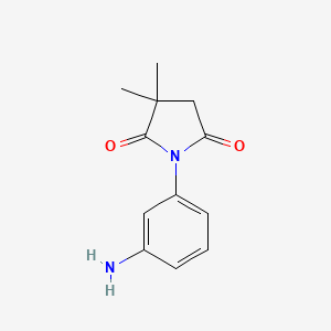 molecular formula C12H14N2O2 B8725069 N-m-AMINOPHENYL-2,2-DIMETHYLSUCCINIMIDE CAS No. 88011-37-4