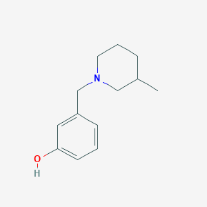 molecular formula C13H19NO B8725081 3-[(3-Methylpiperidin-1-yl)methyl]phenol CAS No. 90287-68-6