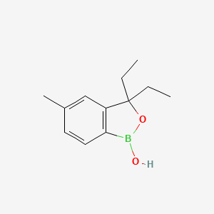 molecular formula C12H17BO2 B8725110 3,3-diethyl-5-methylbenzo[c][1,2]oxaborol-1(3H)-ol 