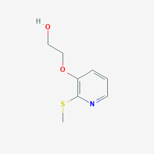 molecular formula C8H11NO2S B8725140 2-{[2-(Methylsulfanyl)-3-pyridinyl]oxy}ethanol CAS No. 313657-88-4