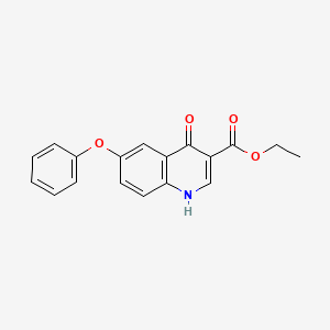 molecular formula C18H15NO4 B8725189 Ethyl 4-hydroxy-6-phenoxyquinoline-3-carboxylate 