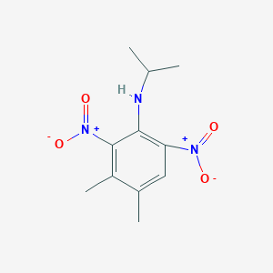 molecular formula C11H15N3O4 B8725230 N-Isopropyl-3,4-dimethyl-2,6-dinitroaniline CAS No. 40318-47-6