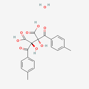 molecular formula C20H20O9 B8725234 (-)-di-p-toluoyl-L-tartaric acid monohydrate 