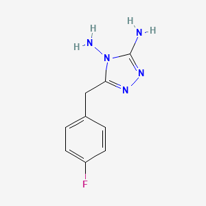 molecular formula C9H10FN5 B8725423 5-[(4-Fluorophenyl)methyl]-4H-1,2,4-triazole-3,4-diamine CAS No. 828911-27-9