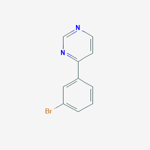 molecular formula C10H7BrN2 B8725540 4-(3-Bromophenyl)pyrimidine 