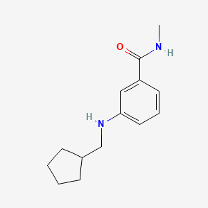 3-[(Cyclopentylmethyl)amino]-N-methylbenzamide