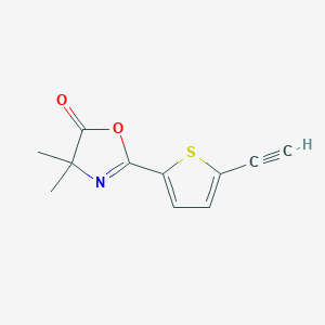 molecular formula C11H9NO2S B8725580 2-(5-ethynyl-thiophen-2-yl)-4,4-dimethyl-4H-oxazol-5-one CAS No. 919098-99-0