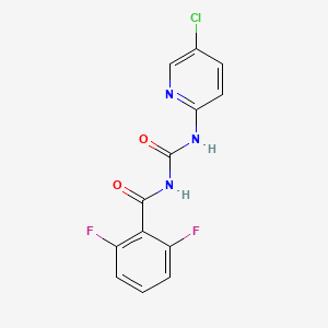 molecular formula C13H8ClF2N3O2 B8725587 N-[(5-chloropyridin-2-yl)carbamoyl]-2,6-difluorobenzamide CAS No. 64862-19-7
