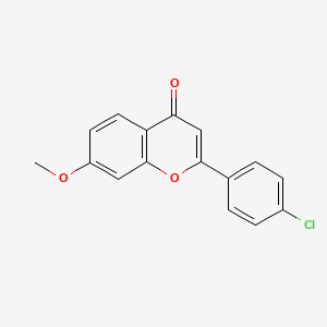 molecular formula C16H11ClO3 B8725603 4H-1-Benzopyran-4-one, 2-(4-chlorophenyl)-7-methoxy- CAS No. 70354-15-3