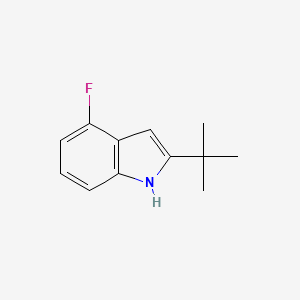 molecular formula C12H14FN B8725636 2-tert-butyl-4-fluoro-1H-indole 