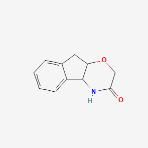 molecular formula C11H11NO2 B8725642 4,4a,9,9a-Tetrahydroindeno[2,1-b][1,4]oxazin-3-one 