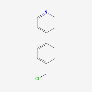 molecular formula C12H10ClN B8725654 4-(4-(Chloromethyl)phenyl)pyridine 