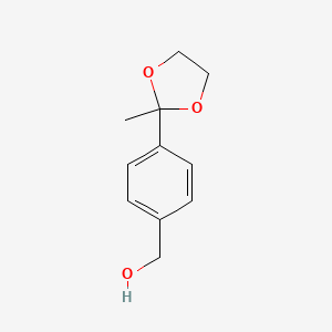 molecular formula C11H14O3 B8725672 (4-(2-Methyl-1,3-dioxolan-2-yl)phenyl)methanol 