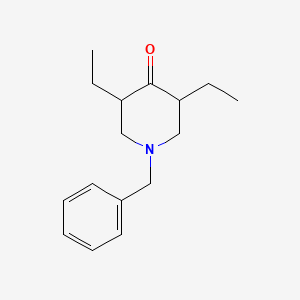molecular formula C16H23NO B8725677 1-Benzyl-3,5-diethylpiperidin-4-one 