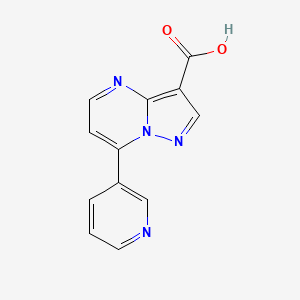 molecular formula C12H8N4O2 B8725735 7-(3-Pyridyl)pyrazolo[1,5-a]pyrimidine-3-carboxylic acid 
