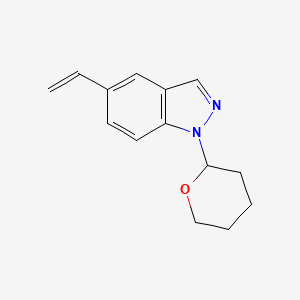 molecular formula C14H16N2O B8725761 1-(tetrahydro-2H-pyran-2-yl)-5-vinyl-1H-indazole 