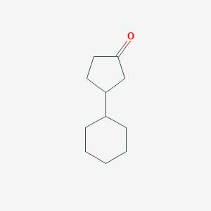 molecular formula C11H18O B8725773 Cyclopentanone, 3-cyclohexyl- CAS No. 10264-57-0
