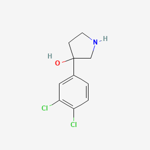 molecular formula C10H11Cl2NO B8725831 3-(3,4-Dichlorophenyl)pyrrolidin-3-ol 