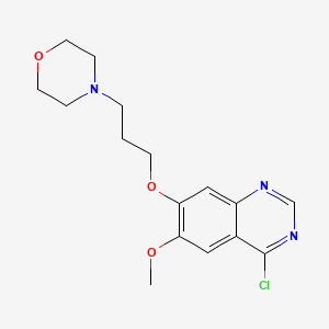 molecular formula C16H20ClN3O3 B8725916 4-Chloro-6-methoxy-7-(3-morpholin-4-ylpropoxy)quinazoline CAS No. 196195-13-8