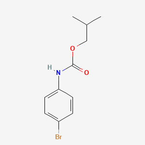 molecular formula C11H14BrNO2 B8725942 Carbamic acid, 4-bromophenyl-, isobutyl ester 