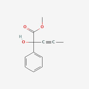 molecular formula C12H12O3 B8725963 Methyl 2-hydroxy-2-phenylpent-3-ynoate CAS No. 92956-83-7