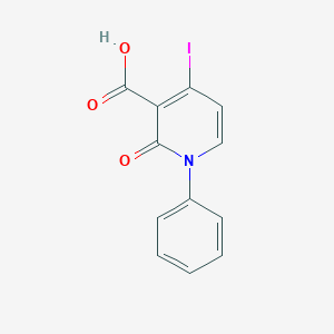 molecular formula C12H8INO3 B8725992 4-Iodo-2-oxo-1-phenyl-1,2-dihydropyridine-3-carboxylic acid 