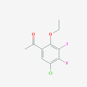 molecular formula C10H9ClFIO2 B8726107 1-(5-Chloro-2-ethoxy-4-fluoro-3-iodophenyl)ethanone 