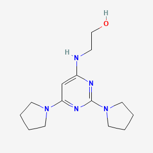 2-{[2,6-Di(pyrrolidin-1-yl)pyrimidin-4-yl]amino}ethan-1-ol