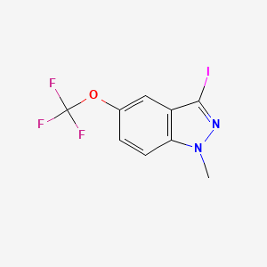 molecular formula C9H6F3IN2O B8726113 3-iodo-1-methyl-5-(trifluoromethoxy)-1H-indazole 