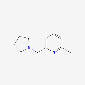 molecular formula C11H16N2 B8726123 2-Methyl-6-[(pyrrolidin-1-yl)methyl]pyridine CAS No. 125104-68-9