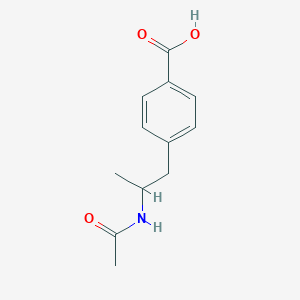 molecular formula C12H15NO3 B8726154 4-[2-(Acetylamino)propyl]benzoic acid CAS No. 6309-84-8