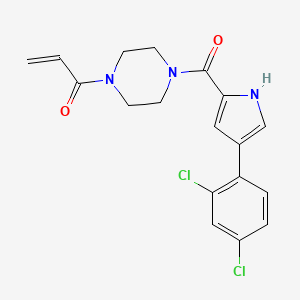 1-{4-[4-(2,4-dichlorophenyl)-1H-pyrrole-2-carbonyl]piperazin-1-yl}prop-2-en-1-one