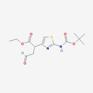 Ethyl2-(2-(tert-butoxycarbonyl)thiazol-4-yl)-4-oxobutanoate