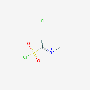 molecular formula C3H7Cl2NO2S B8726251 (Chlorosulfonyl)-N,N-dimethylmethaniminium chloride CAS No. 144137-38-2