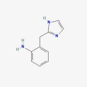 molecular formula C10H11N3 B8726320 2-((1H-imidazol-2-yl)methyl)aniline CAS No. 87081-88-7