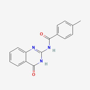 molecular formula C16H13N3O2 B8726337 4-Methyl-N-(4-oxo-1,4-dihydroquinazolin-2-yl)benzamide CAS No. 77478-80-9