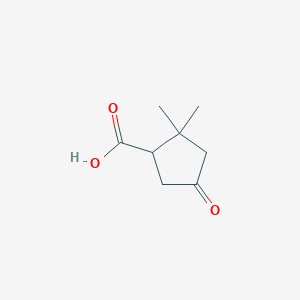 molecular formula C8H12O3 B8726358 2,2-Dimethyl-4-oxocyclopentanecarboxylic acid CAS No. 131404-52-9