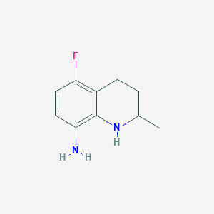molecular formula C10H13FN2 B8726411 5-Fluoro-2-methyl-1,2,3,4-tetrahydroquinolin-8-amine 