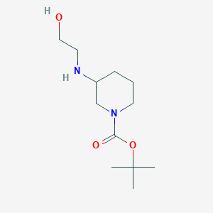 molecular formula C12H24N2O3 B8726460 3-(2-Hydroxy-ethylamino)-piperidine-1-carboxylic acid tert-butyl ester 