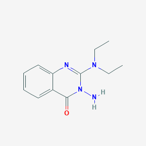 molecular formula C12H16N4O B8726466 3-Amino-2-(diethylamino)quinazolin-4(3H)-one 