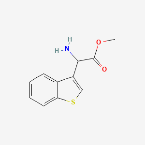 molecular formula C11H11NO2S B8726482 Methyl 2-amino-2-(benzothiophen-3-yl)acetate 