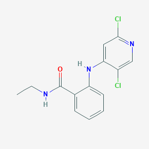 molecular formula C14H13Cl2N3O B8726496 2-[(2,5-dichloro-4-pyridinyl)amino]-N-ethylbenzamide 