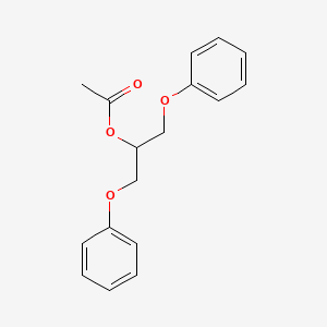 molecular formula C17H18O4 B8726537 1,3-Diphenoxypropan-2-yl acetate CAS No. 71159-31-4