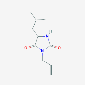 molecular formula C10H16N2O2 B8726563 5-(2-Methylpropyl)-3-(2-propenyl)-2,4-imidazolidinedione 