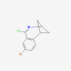 molecular formula C11H9BrClN B8726596 8-Bromo-1-chloro-4,5-dihydro-3H-3,5-methanobenzo[c]azepine 