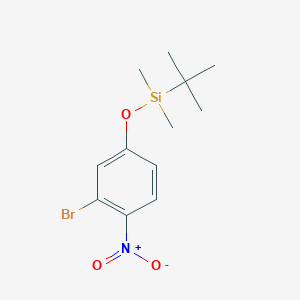 molecular formula C12H18BrNO3Si B8726623 (3-Bromo-4-nitrophenoxy)(tert-butyl)dimethylsilane 