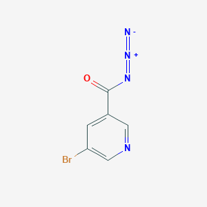 molecular formula C6H3BrN4O B8726688 5-Bromopyridine-3-carbonyl azide CAS No. 112193-42-7