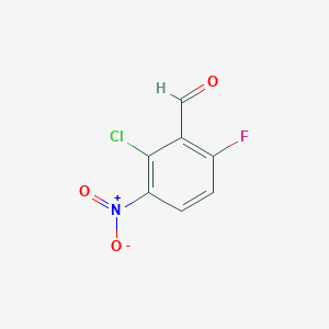 molecular formula C7H3ClFNO3 B8726690 2-Chloro-6-fluoro-3-nitrobenzaldehyde CAS No. 899821-26-2