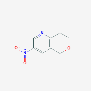molecular formula C8H8N2O3 B8726711 3-Nitro-7,8-dihydro-5H-pyrano[4,3-B]pyridine 